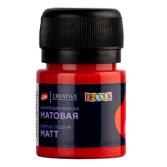 Краска 20мл акриловая матовая, красная, Decola Невская палитра/14326331 (6)