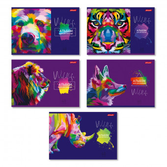 Альбом для рисования А4 40л скоба "Радужный зверь" "Светоч" (5/30)