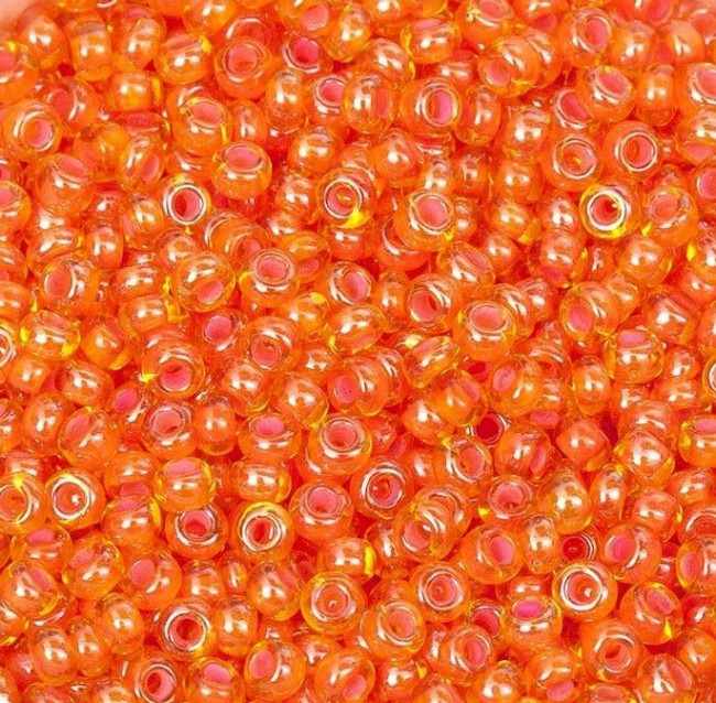 Бисер "ASMAR" размер №8, вес: 450 г, оранжевый хамелеон