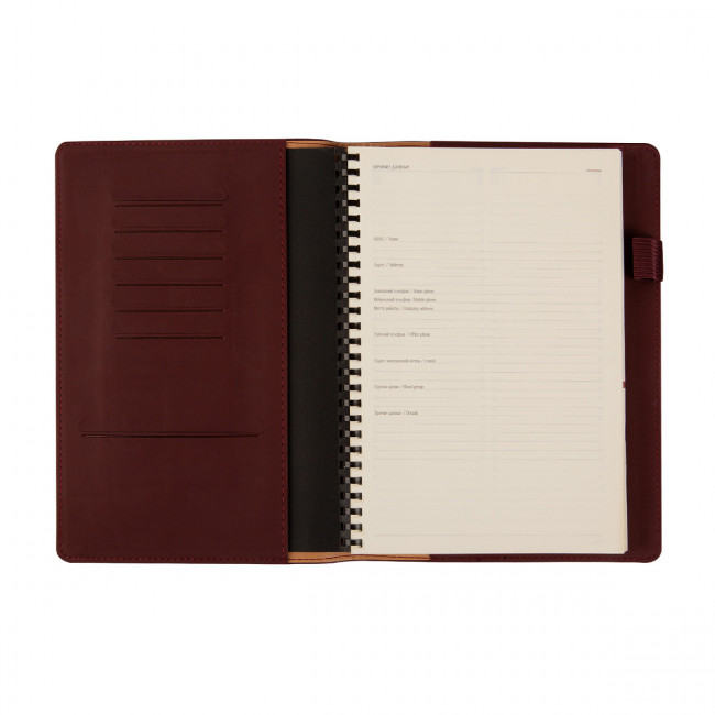 Еженедельник А5 64л недатированный "Concept" на гребне, бордовый, BV/3-322/02 (20)