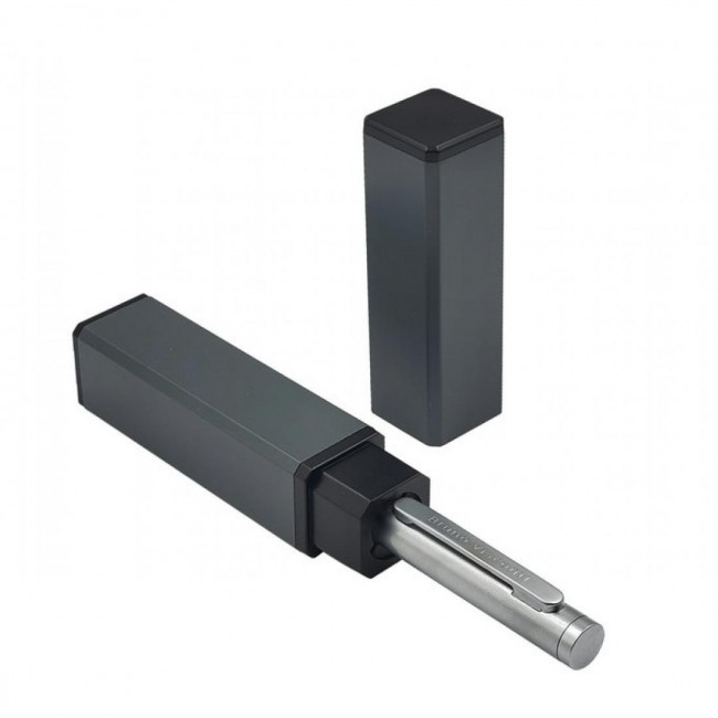 Ручка автоматическая 1,0мм синяя "Firenze", в метал. тубусе, серебряный корпус, BV/20-0302/03