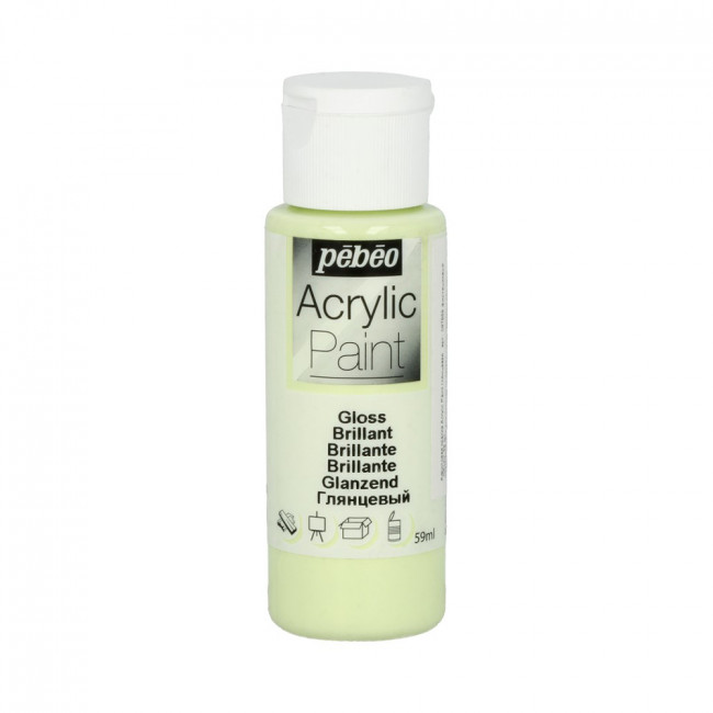 Краска 59мл акриловая глянцевая, для декора, фисташковый, Acrylic Paint PEBEO/97858