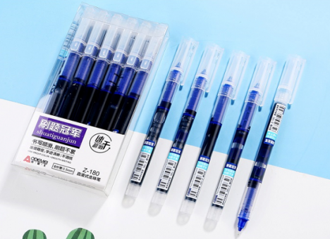 Ручка гелевая черная, 0,5мм, игольчатый стержень Aodemei Z180 (12)