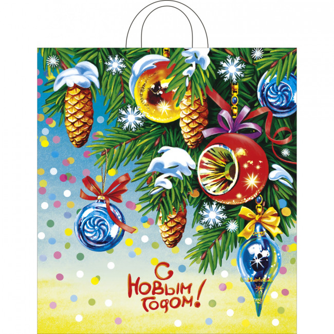 Пакет ПНД петлевой 38*42 40 мкм "Пробил час" (25)