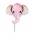 Шар ФИГУРА/3 Голова Слона розовая 30 см Б902805RS/FM (5)