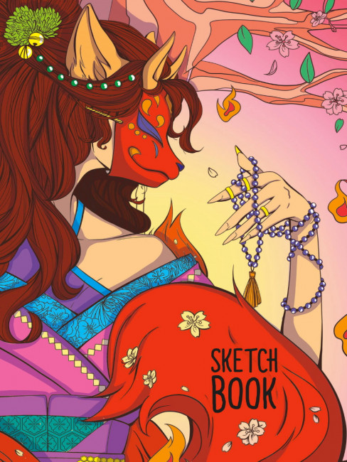 Скетчбук "В маске лисы. Аниме". Формат: 145х203х13 160стр, Проф-Пресс