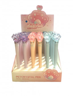 Ручка гелевая синяя 0,5мм Магистр "Лапка" светящаяся, MP-2512 (36)