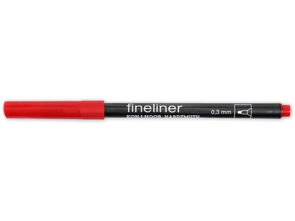Линер 0,3мм "Fineliner", темно-красный, Koh-I-Noor/7770211201KS (12) Линер 0,3мм "Fineliner", темно-красный, Koh-I-Noor/7770211201KS (12)