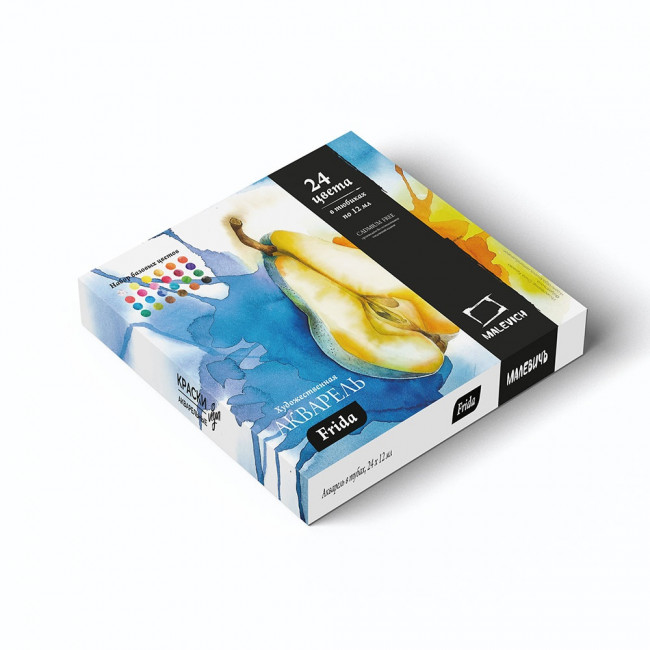 Набор акварельных красок "Frida" 24 цв. по 12мл., Малевичъ/622124