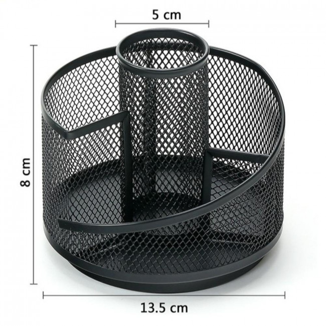 Подставка для канц.пренадлежностей, 9 отд., металлическая, черная WENZER OFFiCE /2011