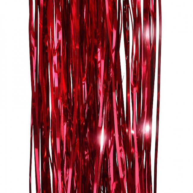 Дождик 1м из фольги красный, 10шт, Микрос/Ч08464