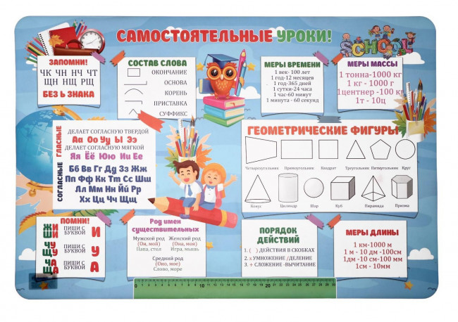 Настольное покрытие для лепки, пластик 430/640 "Самостоятельные уроки", Пчёлка/НПД-3 (50) Настольное покрытие для лепки, пластик 430/640 "Самостоятельные уроки", Пчёлка/НПД-3 (50)