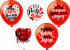 Набор воздушных шаров 12" "От Всего Сердца!", шёлк, 5 дизайнов ассорти, Микрос/Ч43263 (25)
