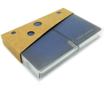 Записная книжка экокожа DA-199 А6, 76 листов, клетка/линия, INTELLIGENT темно-синяя мягкая обложка, на резинке, в упаковке ПВХ (1/120)