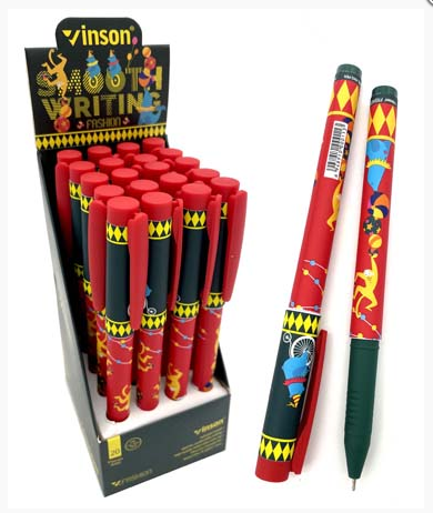 Ручка шариковая синяя 0,7мм "FASHION Цирк" на масляной основе, VINSON CF-62 (20/20/800) Ручка шариковая синяя 0,7мм "FASHION Цирк" на масляной основе, VINSON CF-62 (20/20/800)