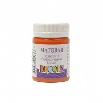 Краска 50мл акриловая художественная, оранжевый матовый, Decola Невская палитра/14328315 (6)