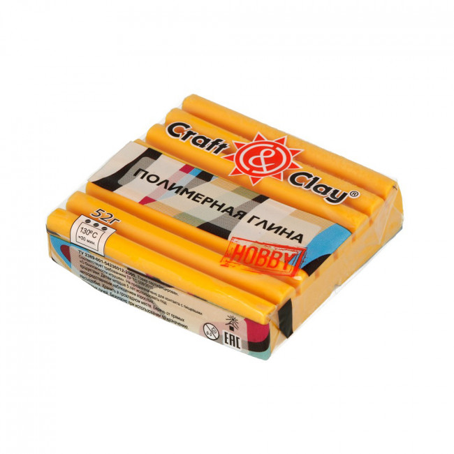 Полимерная глина 52г, 1006 желтый, Craft&Clay/CCH 1006