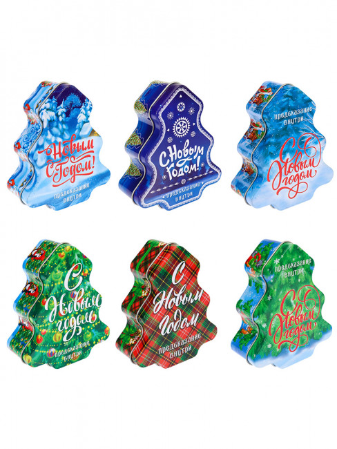 Металлическая  "Ёлочка" с новогод. предсказ., ассорти, MILAND/НУ-1977