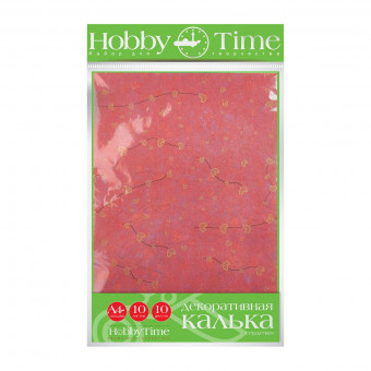 Декоративная калька А4 10цв 10л "Сердечки", BV/11-410-287