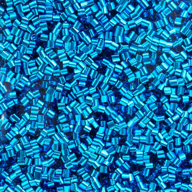 Конфетти d 2мм 21гр/уп "Цилиндр" фольга, бирюзовые, Микрос