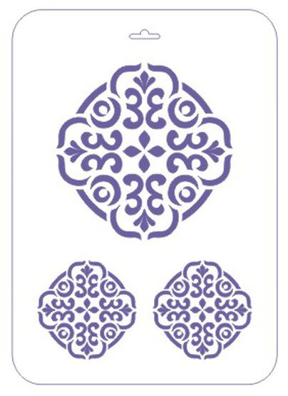 Трафарет 22х31см пластиковый, орнаментальная розетка №2, Сонет Невская палитра/13746584