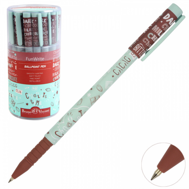 Ручка шариковая 0,5мм синяя "FunWrite. Мятный капучино", BV/20-0212/69 (24) Ручка шариковая 0,5мм синяя "FunWrite. Мятный капучино", BV/20-0212/69 (24)