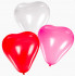 Набор шаров воздушных в форме сердца 30см "Heart"  красный, белый, розовый, deVENTE (25)