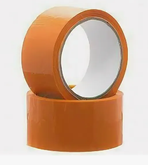 Клейкая лента (скотч) 48мм*50 МЕТРОВ*43мкм оранжевая  (72)