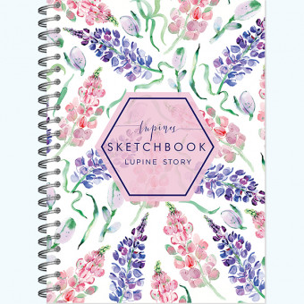 Блокнот для зарисовок А5 60л "Акварельные истории 2" гребень, Полином/3125 (10)