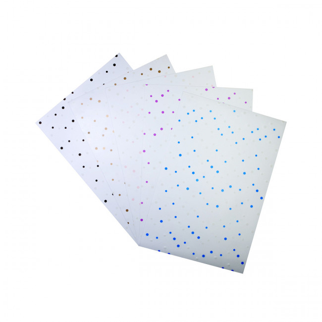 Декоративная калька А4 5цв 10л "Горошек", BV/11-410-285