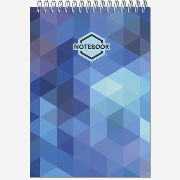 Блокнот А5 60л "Яркий офис" гребень, 2 диз, Полином/2739 (30)