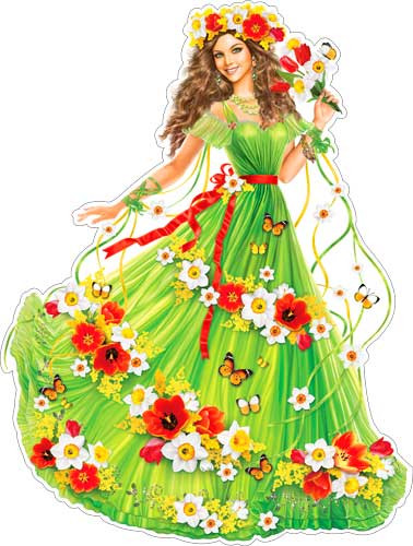 Плакат "Девушка -Весна" р2в-121