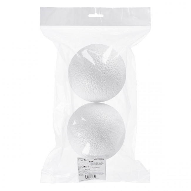 Заготовка d 120мм для декорирования "Шар" пенопласт, 2шт, Love2art/DPZ-105