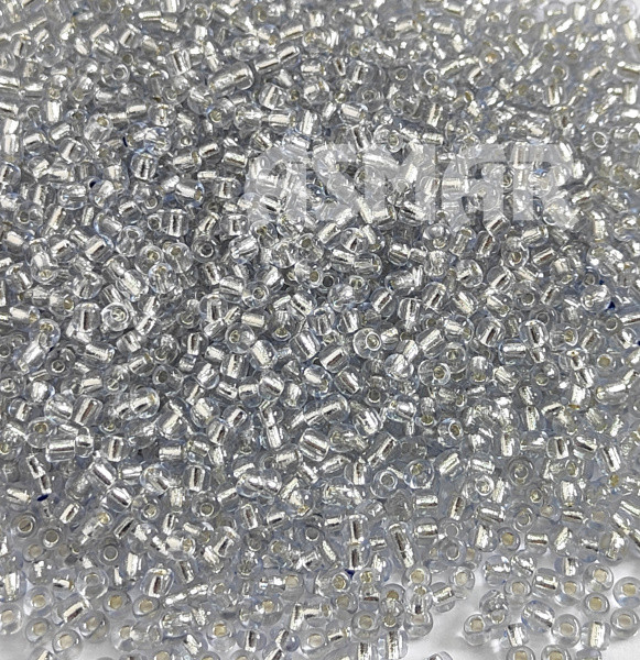 Бисер "ASMAR" размер №8, вес: 450 г, серебристый, внутреннее серебрение