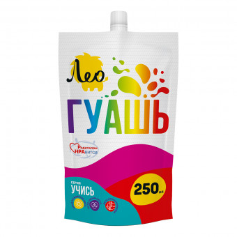 Краска гуашь 250мл, фуксия, Учись Лео/LGD-250 №307