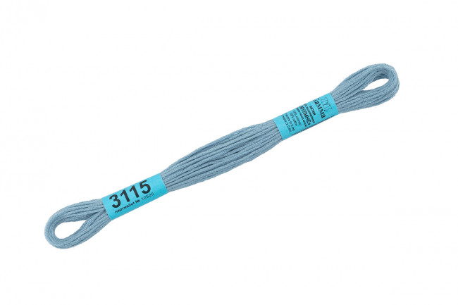 Нитки для вышивания "Gamma"    мулине  ( 3071-3172 )  100% хлопок     8 м №3115 св.голубой