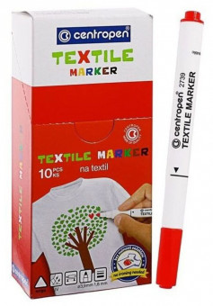 Маркер для ткани 1,8 мм круглый красный TEXTILE 9204/2739/1к (10)