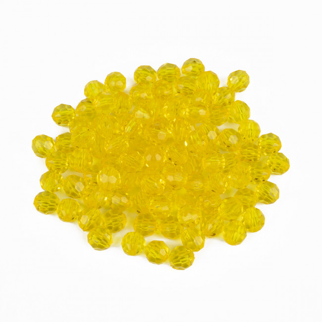 Бусина 8мм акрил 25г №143 желтый, Zlatka/ABR №143