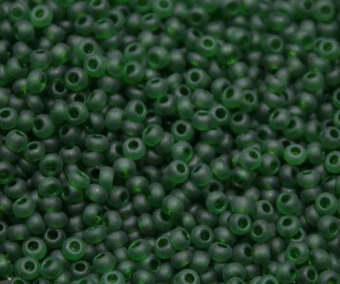 Бисер "ASMAR" размер №6, вес: 50 г, зелёный матовый
