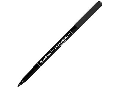 Маркер перманент. CENTROPEN PERMANENT 2536 1 мм черный круглый светостойкий (12)