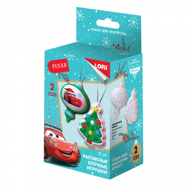 Расписные ёлочные игрушки Disney "Молния Макквин" LORI (6)