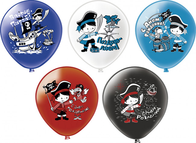 Набор воздушных шаров "С Днем рождения!", 5 дизайнов, Микрос/Ч42199 (25) Набор воздушных шаров "С Днем рождения!", 5 дизайнов, Микрос/Ч42199 (25)