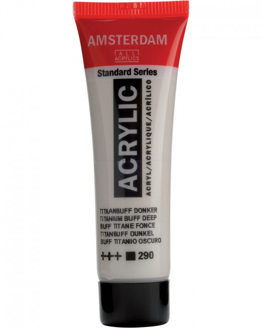 Краска акриловая Amsterdam туба 20мл №290 Титановый серо-палевый насыщенный