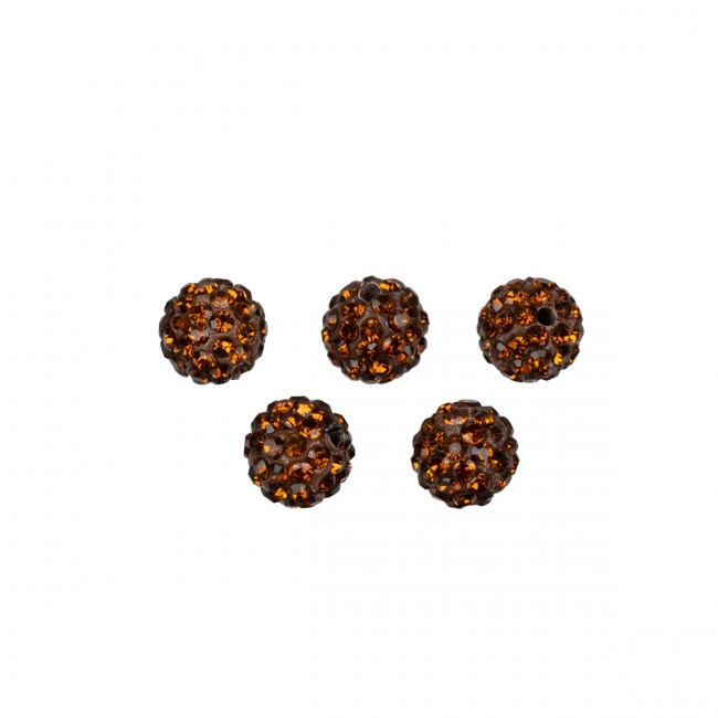 Бусина 8мм пластик, №13 янтарный, 5шт, Zlatka/BWM-08 №13