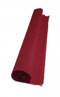 Гофрированная бумага плотная (флористическая 50мм х 250 мм,120 г/м2), красная, ШК