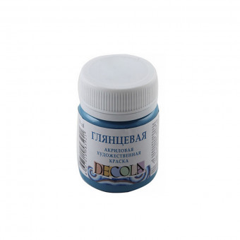 Краска 50мл акриловая художественная, бирюзовая, глянцевая, Decola Невская палитра/2928507