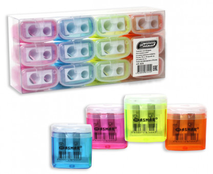 ТОЧИЛКА ДВОЙНАЯ С КОНТЕЙНЕРОМ, ПЛАСТИКОВАЯ. NEW AR-928 "ASMAR" (12)