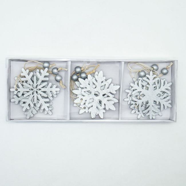 Елочное украшение дерево "Снежинка", 2 шт, Микрос/ч47734