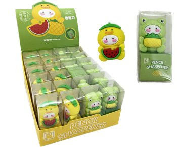 Точилка CX-41 "Уточка и лягушка" 40*30*25мм, фигурная, 1 отделение, без накопителя, цвета ассорти, в упаковке ПВХ APF034 (24/576) Точилка CX-41 "Уточка и лягушка" 40*30*25мм, фигурная, 1 отделение, без накопителя, цвета ассорти, в упаковке ПВХ APF034 (24/576)