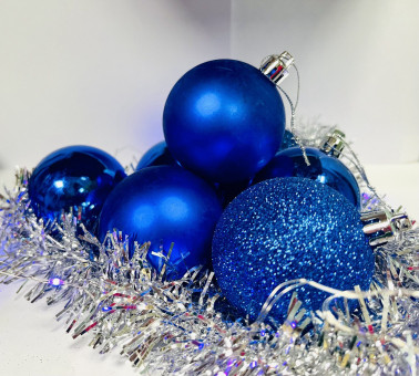 Набор Ёлочных шаров, синий, Jevelry/SV-627